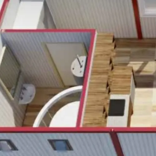 Plan 3D d'un module habitable