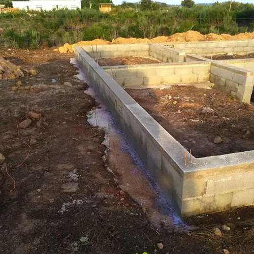 Fondations d'une construction